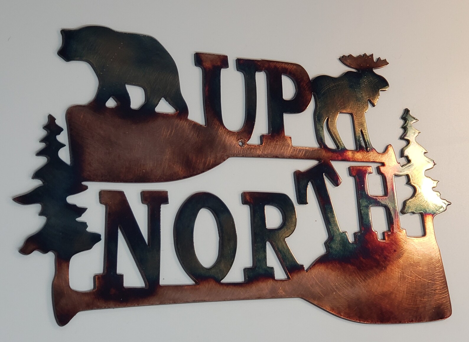 Up North Home Decor Northwoods Metal Wall Art XL Etsy