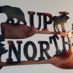 Up North Home Decor Northwoods Metall-Wandkunst