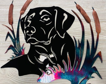 Black Lab Home Decor Metal Wall Art