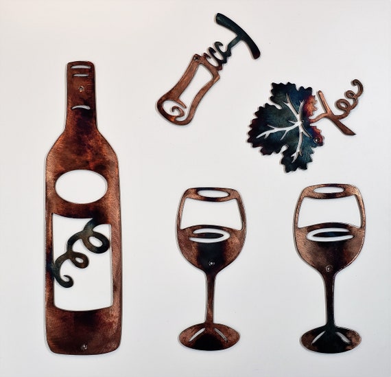 Wine Decorative Set Home Decor Metal Wall Art Uk - Wine Bottle Metal Wall Art Uk Wine Decorative Set Home Decor Metal Wall Art Uk - Wine Bottle Metal Wall Art Uk
