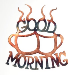 Morning Coffee Home Decor Metal Wall Art