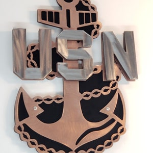 United States Navy Logo Veteran Patriotic Metal Wall Art