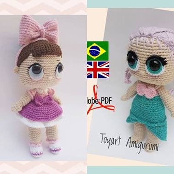 Crochet Pattern Cute Doll + Crochet Pattern Mermaid Doll- Amigurumi Doll - Crochet Doll - Amigurumi Toy