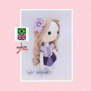Crochet Pattern Little Rapunzel- Rapunzel inspired Amigurumi Doll- Crochet Doll- Rapunzel Amigurumi Pattern- Princess Crochet Pattern
