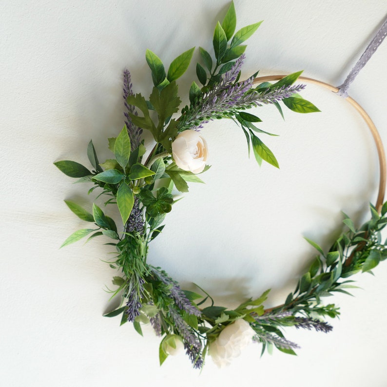 Wall Hanging Modern Wall Decor Flower Wreath Floral Wreath Etsy