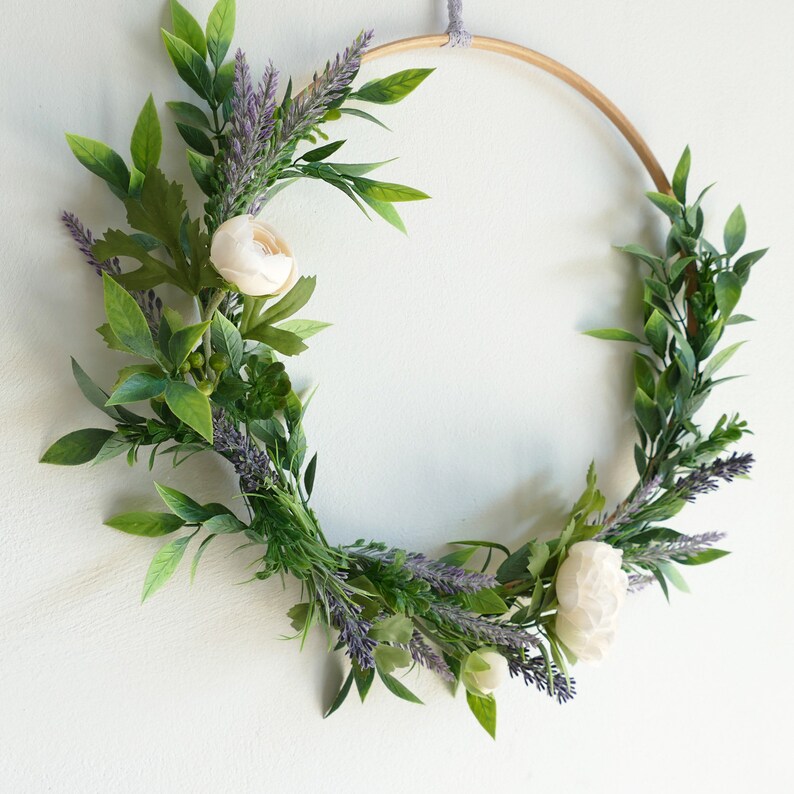 Wall Hanging Modern Wall Decor Flower Wreath Floral Wreath Etsy