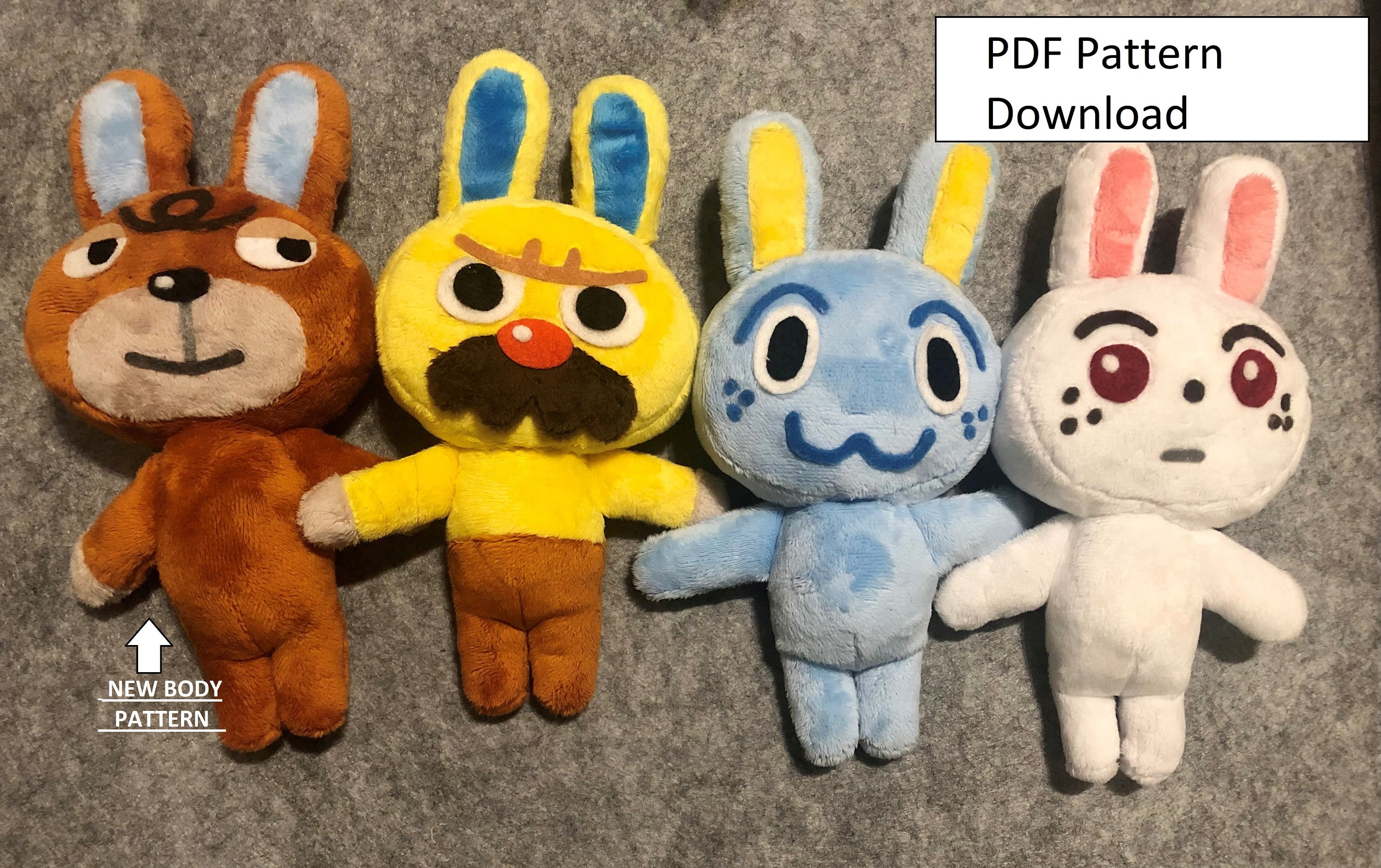 Rabbit Animal Crossing Toy Plush Pattern PDF Claude Gaston | Etsy