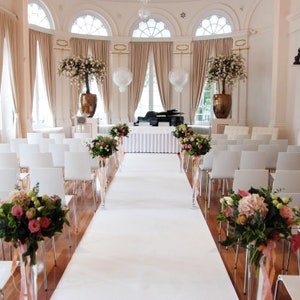 White Wedding Aisle Runner Carpet Event Carpet Aisle Decoration for Weddings & Events, VIP Party Entrance image 1