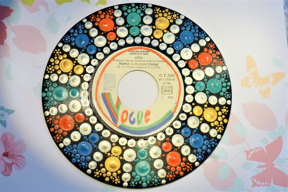 Mandala On Vinyl 45 Tours Of Abba Etsy
