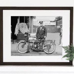 1918 HENDERSON Washington DC Police 1922. Historyical photo, Vintage wall, motorcycle art, biker gift