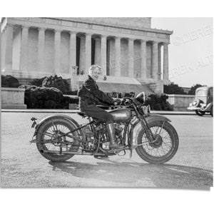 First woman to be granted a motorcycle license in Washington DC 1937. Vintage, Harley Davidson motorcycle, Biker Chick, Historyical photo,
