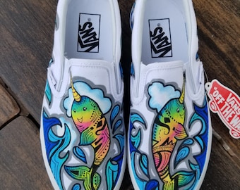 CUSTOM Vans slip on sneakers