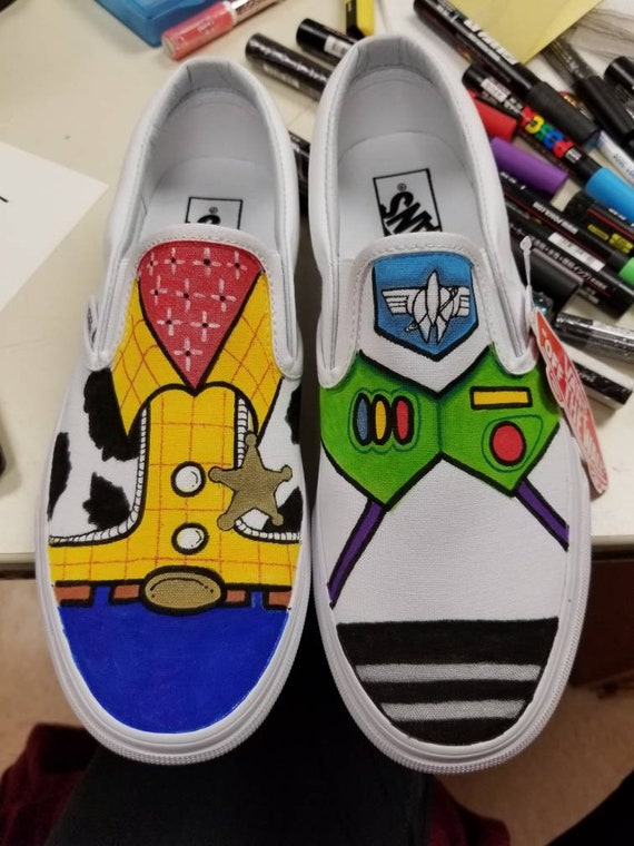CUSTOM Vans slip on sneakers one pair adult