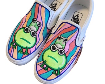 CUSTOM Vans slip on sneakers