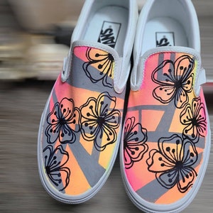 CUSTOM Vans slip on sneakers