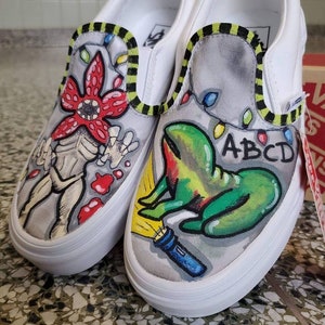 CUSTOM Vans slip on sneakers