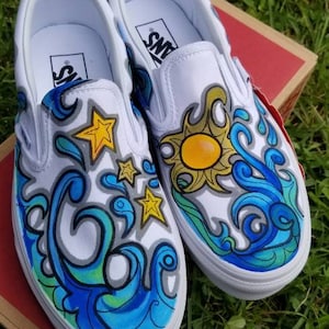 CUSTOM Vans slip on sneakers