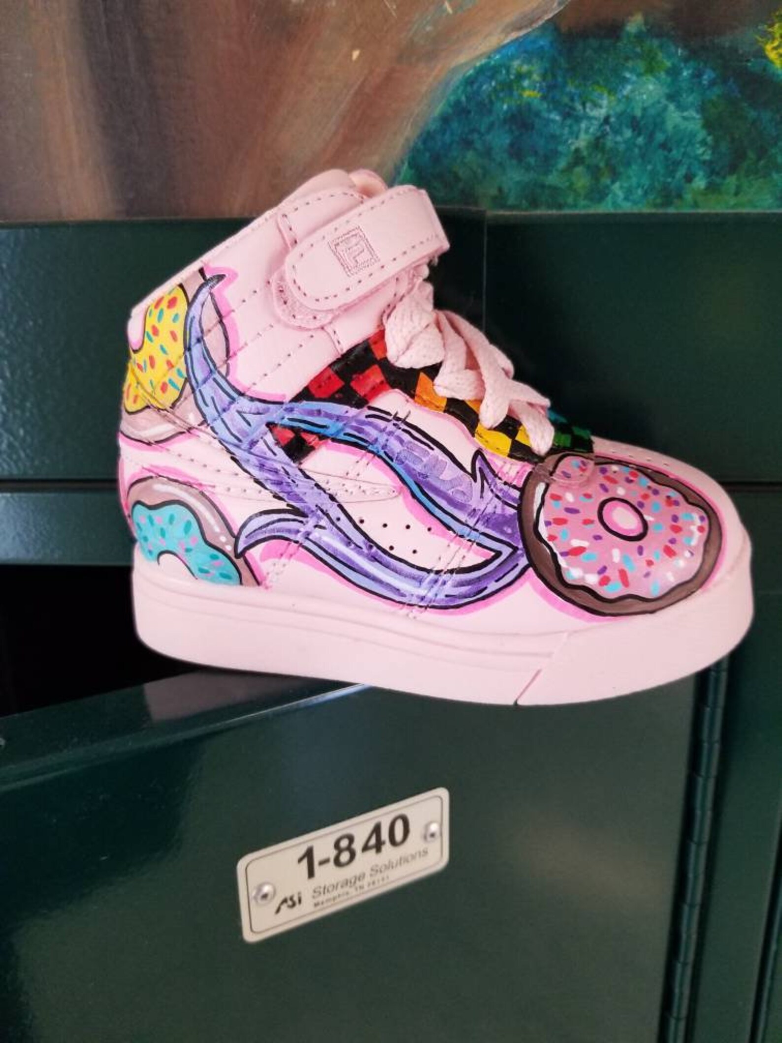 Ready to Ship Hand Painted Fila Sneakers Etsy