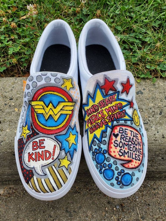 CUSTOM Vans slip on sneakers