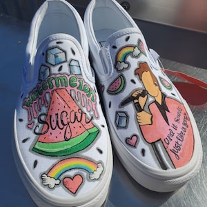 CUSTOM Vans slip on sneakers