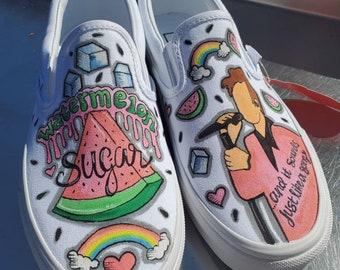 CUSTOM Vans slip on sneakers