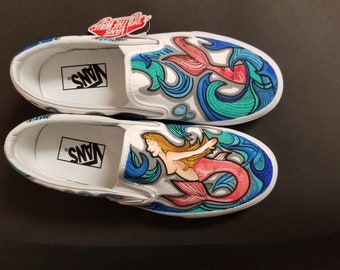 CUSTOM Vans slip on sneakers