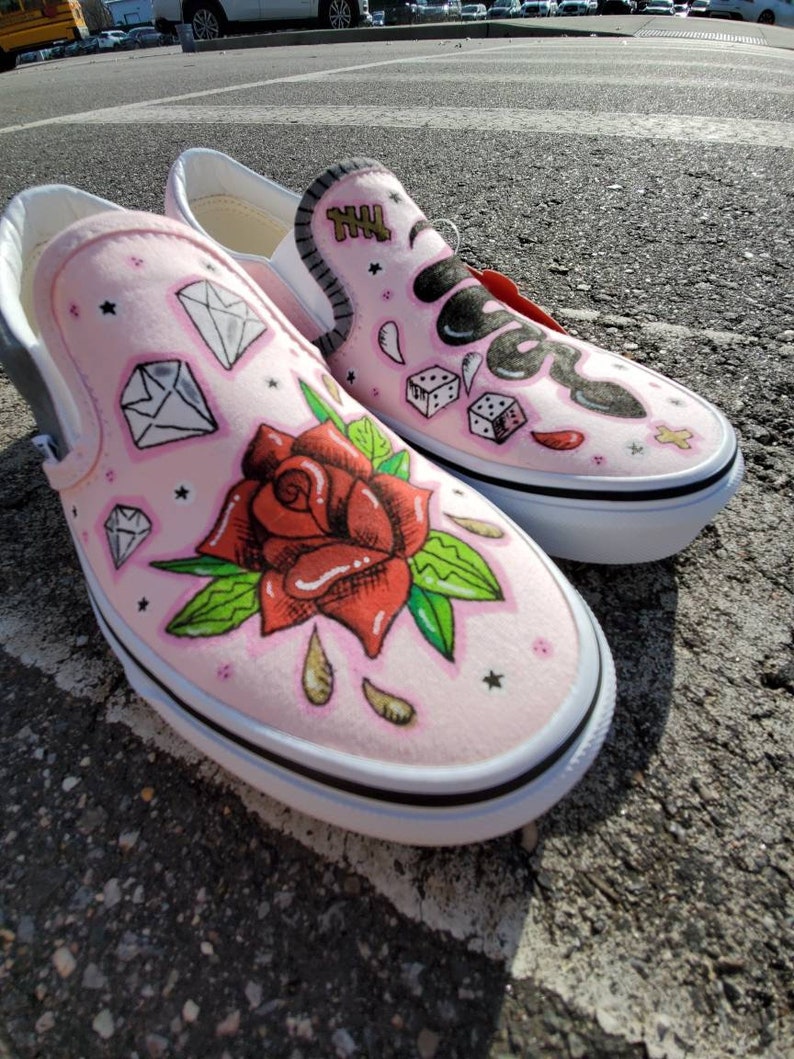 CUSTOM Vans slip on sneakers image 2