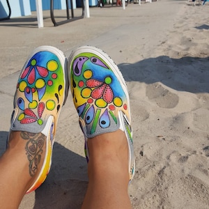 CUSTOM Vans slip on sneakers