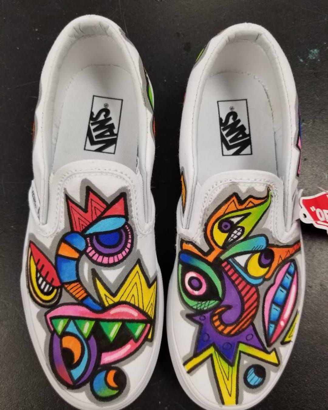 CUSTOM Vans Slip on Sneakers