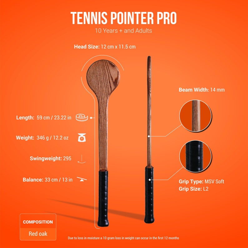 The Original Tennis Pointer aka the Wooden Spoon Used by Top Pro