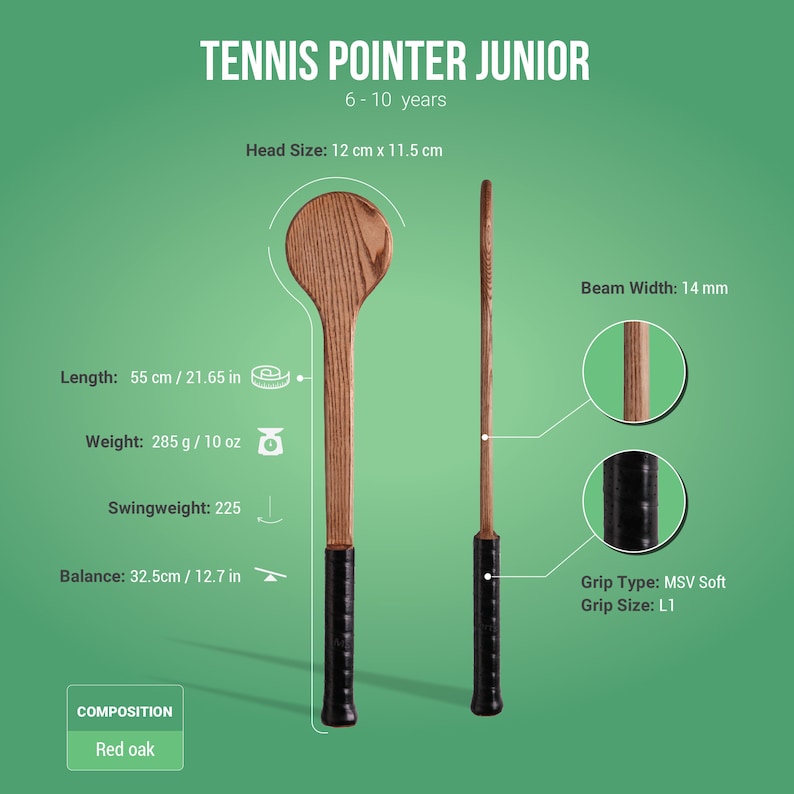 The Original Tennis Pointer aka the Wooden Spoon Used by Top Pro