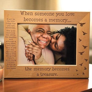 Memory Frame for Loss of Loved One | Memorial Keepsake | Sympathy Gift | Wooden | Personalized | Condolence