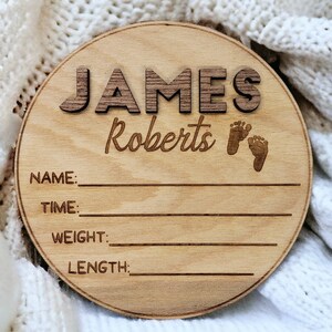 Custom Baby Birth Announcement | Birth Stats Announcement | Hospital Name Sign | Newborn Name Wood Sign | Baby Shower Gift | Keepsake