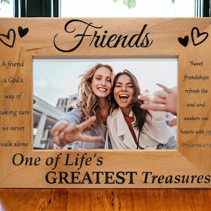 Friends Picture Frame | One of Life&#39;s Greatest Treasures | Bible Verse | Alder Picture Frame | Gift for Friend | Friendship |  Best Friends
