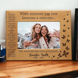 Personalized Memorial Frame | When someone you love becomes a memory...the memory becomes a treasure | Butterfly Picture Frame | Remembrace