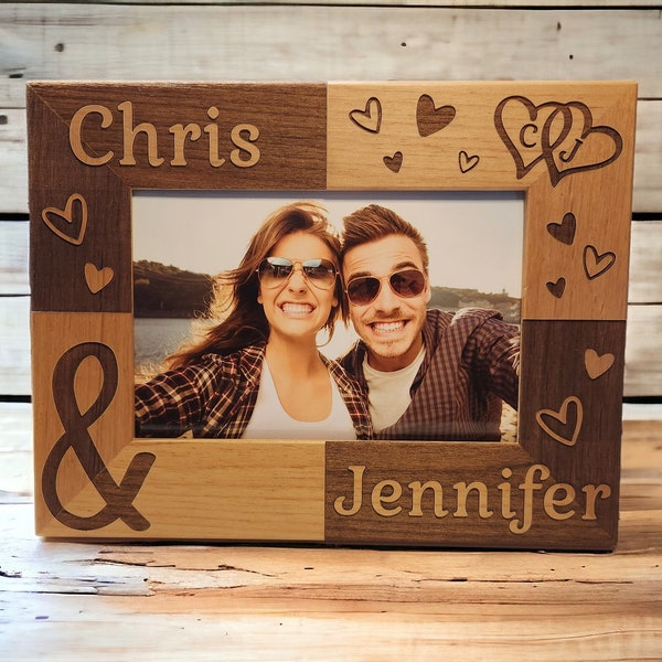 Couples Personalized Picture Frame | Valentines Day Gift | Anniversary Gift | Wedding Gift | Gift for Boyfriend | Gift for Girlfriend