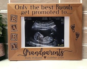 Personalized Baby Announcement Picture Frame | New Grandparents | Grandparent Announcement | New Baby | Grandparent Gift | Baby Reveal