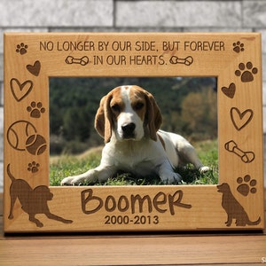 Dog Memorial Picture Frame | Dogs Playing | Personalized Dog Sympathy Gift | Dog Tribute | Dog Loss Gift