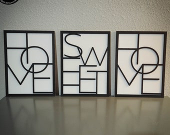 Home Sweet Home Sign | Cardboard canvas and 1/8 inch Wood | Natural  Wood and Black Options | Home Decor | Wall Art