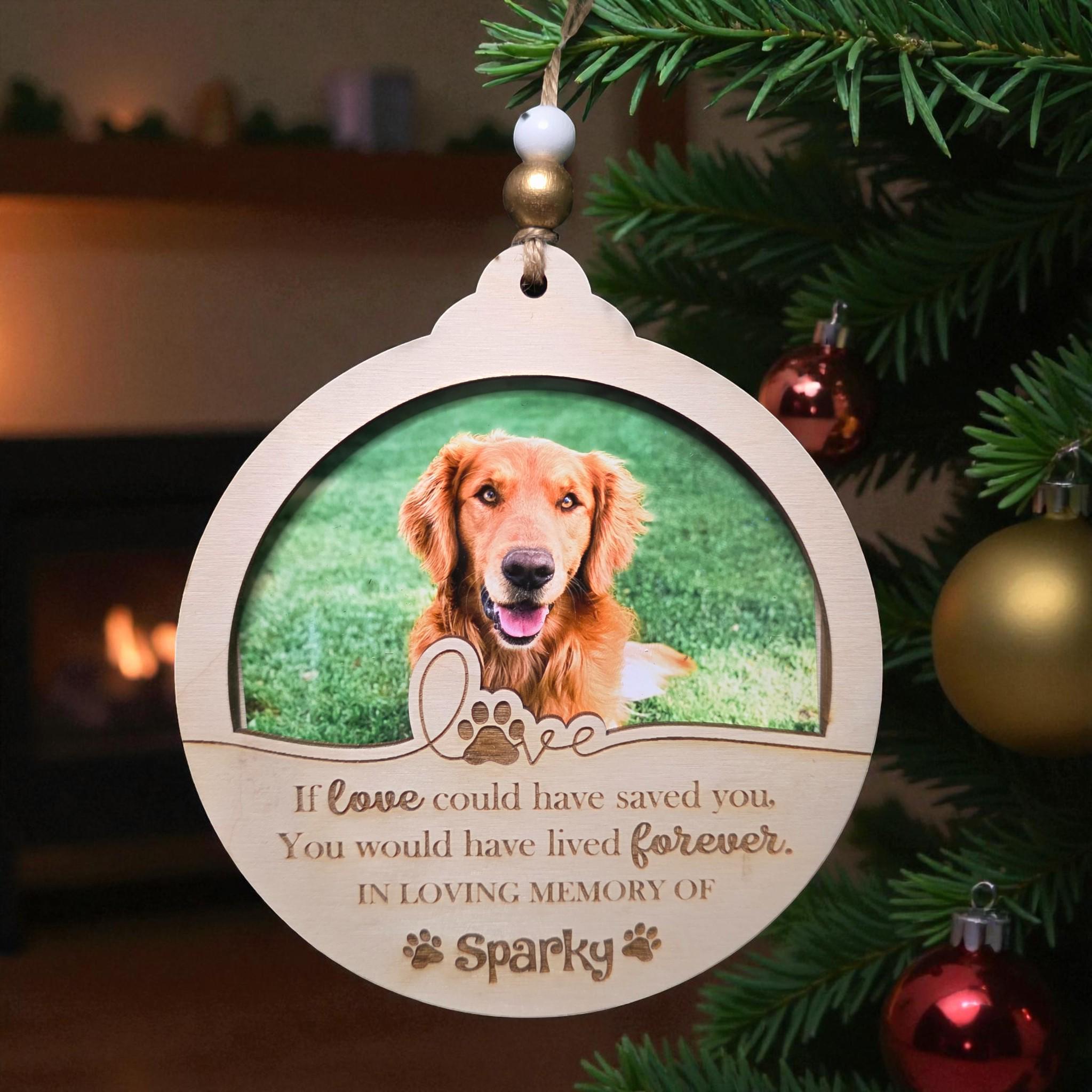 Personalized Pet Memorial Christmas Ornament | Dog Memory Gift | Photo ...
