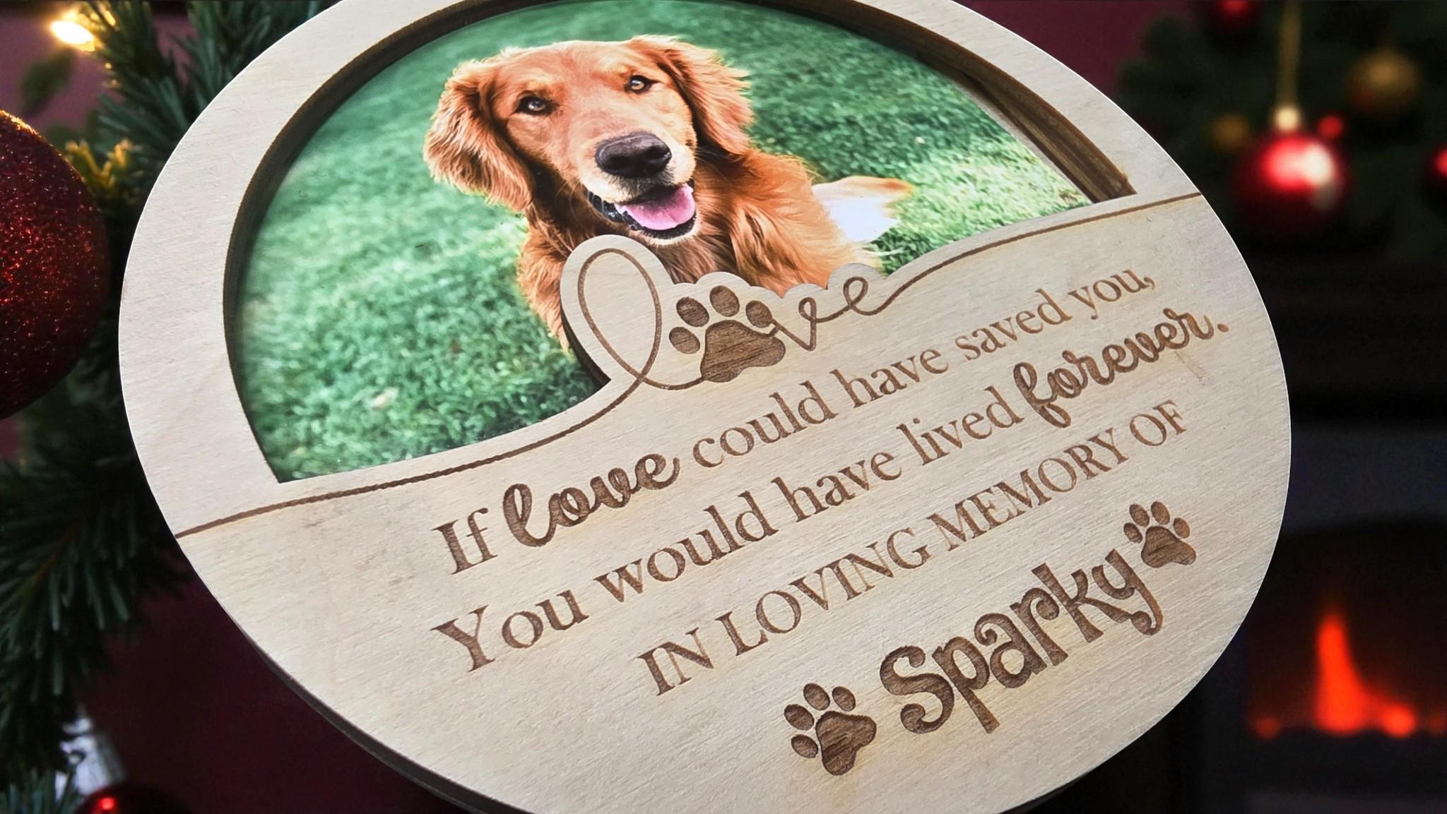 Personalized Pet Memorial Christmas Ornament | Dog Memory Gift | Photo ...