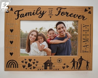 Family Picture Frame | Family is Forever | Family is Joy, Family is Love, Family is Us | Gift for Spouse | House Warming Gift