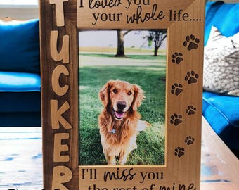Dog Remembrance Memorial Picture Frame | Personalized Dog Sympathy Gift Tribute | Loss Gift | Pet Loss | Pet Memorial