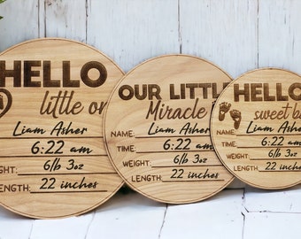 Baby Birth Announcement | Baby Name | Stats Sign | Baby Name Announcement | Hospital Name Sign | Newborn Name Wood Sign | Baby Shower Gift