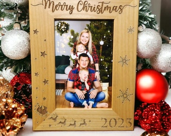 Personalized Christmas Picture Frame | Merry Christmas and Personalized Christmas Picture Frame | Merry Christmas and
