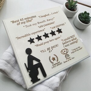 5 Star Would Poop Here Again | 3d Wood Wall Sign | Funny Bathroom Sign | Satire | Bathroom Humor | Funny Gift | Satire Gift image 6