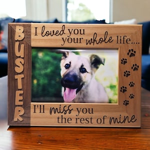 Dog Remembrance Memorial Picture Frame | Personalized Dog Sympathy Gift Tribute | Loss Gift | Pet Loss | Pet Memorial