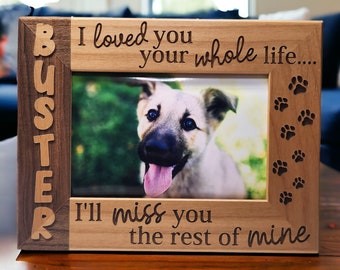 Dog Remembrance Memorial Picture Frame | Personalized Dog Sympathy Gift | Dog Tribute | Dog Loss Gift | Pet Loss | Pet Memorial |