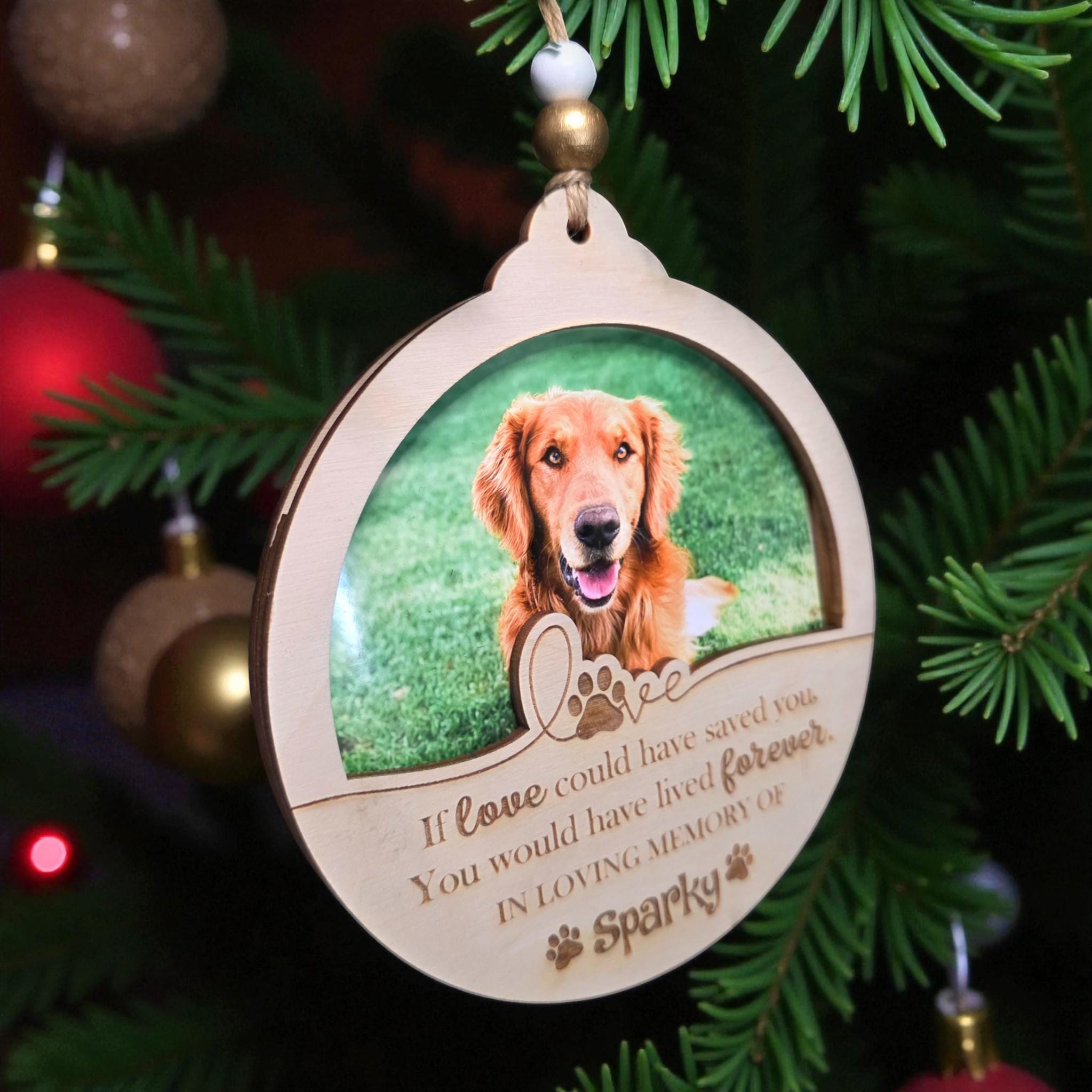 Personalized Pet Memorial Christmas Ornament | Dog Memory Gift | Photo ...