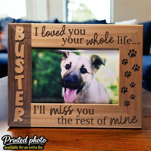 Dog Remembrance Memorial Picture Frame | Personalized Dog Sympathy Gift Tribute | Loss Gift | Pet Loss | Pet Memorial